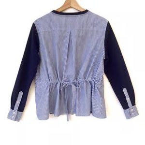 Vineyard Vines Women’s NWT Pullover Blue/White Drawstring Sweatshirt Large(B011)